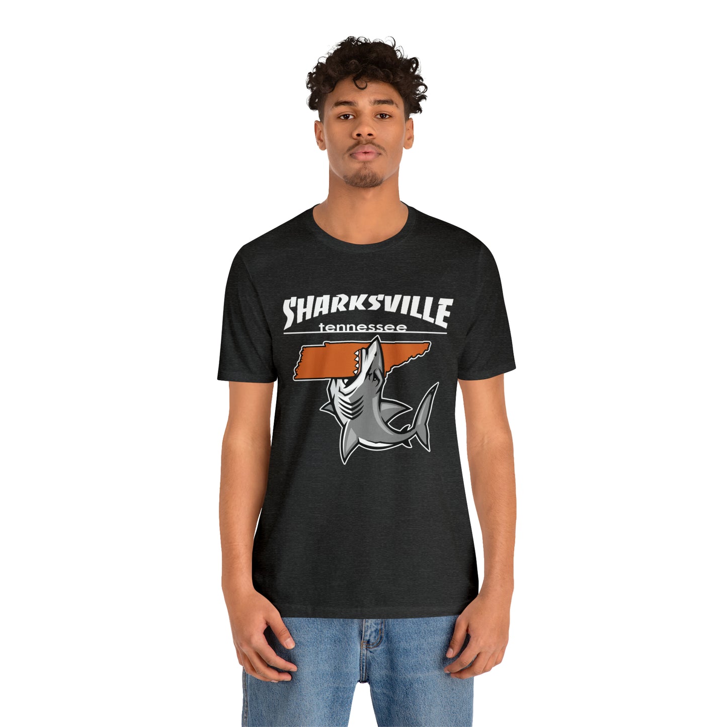 "Sharkbite" Thrash Tee Orange Logo