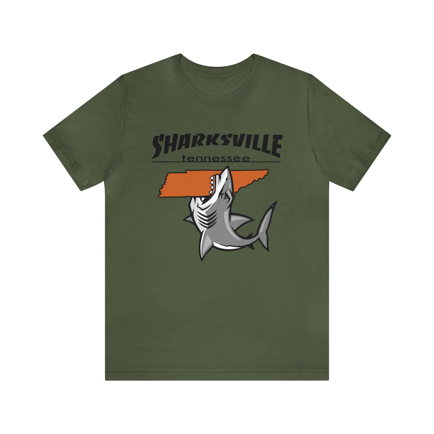 "Sharkbite" Thrash Tee Orange Logo